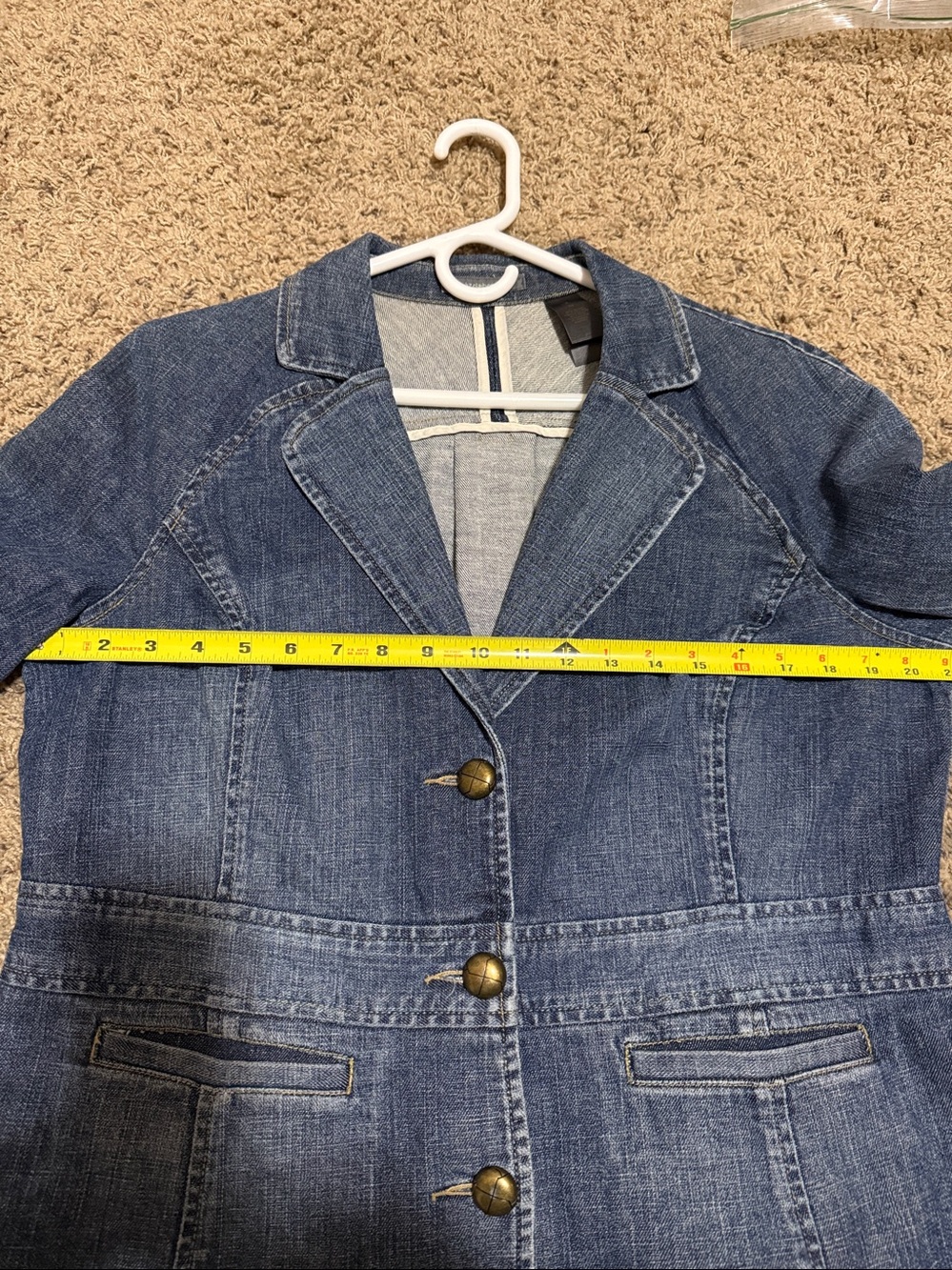 Liz Claiborne Medium Blue Denim Blazer Jacket - Picture 6 of 8